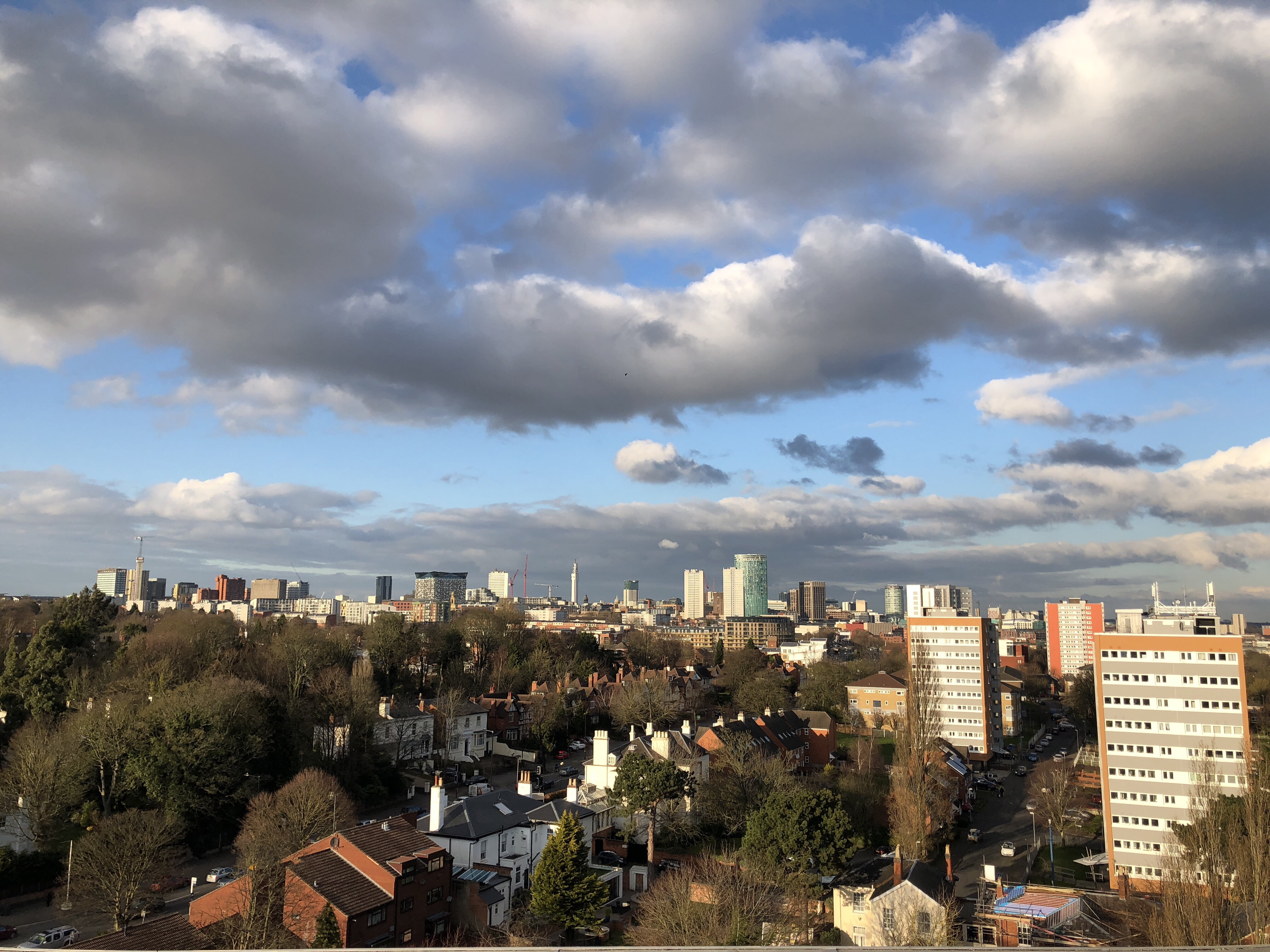 Landscape photograph of the Birmingham skyline