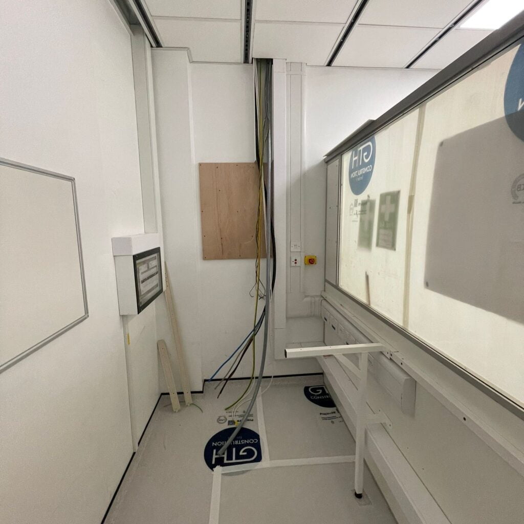 Wiring installation in hospital